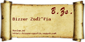 Bizzer Zsófia névjegykártya