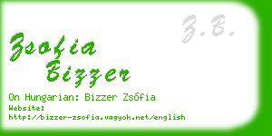 zsofia bizzer business card